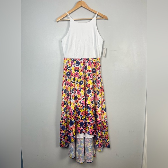 Anthropologie Hutch Bethanie Floral White Assymetric Tank Dress small NWT - Picture 3 of 9